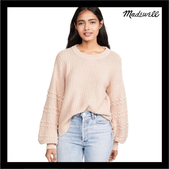 Madewell Sweaters - NEW MADEWELL PINK BALLOON SLEEVE SWEATER
